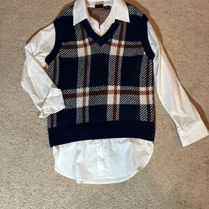 Plaid Sweater Vest